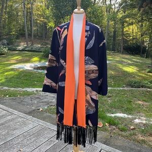 Ala Von Auersperg Reversible Silk Kimono Jacket in "Midnight Fantasia" Size L